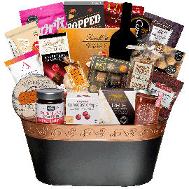 Realm of Treats Gift Basket with Alcohol
