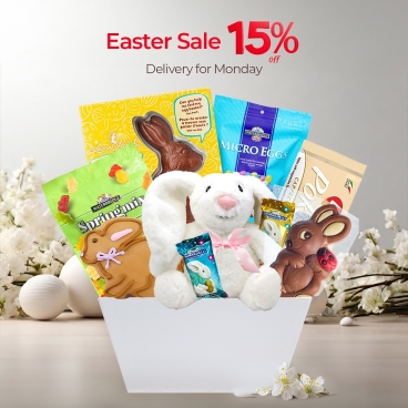 Hop into Easter with sweetness and smiles! 🐰💐
Enjoy 15% off our delightful Easter gift baskets, brimming with Ghirardelli caramels, cuddly bunny plushies, Waterbridge spring mix gummies, colourful micro eggs, and so much more! Perfect for gifting or treating yourself! 🍫🌸 Visit our website: www.nutcrackersweet.com

#Easter #Treats #Sale #Ghirardelli #Bunny #ChocolateLovers #EasterGifting #SpringSavings #HappyEaster #NutcrackerSweet #Gifts #GiftBaskets #Toronto #giftbasketstoronto