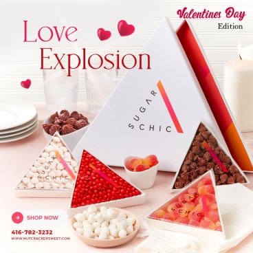Experience the irresistible allure of our Sugar Chic Love Explosion Set this Valentine’s Day! Indulge in a variety of delightful treats, from creamy chocolates to sweet surprises. Each bite is a celebration of love and flavor, making it the perfect gift for your sweetheart. 🍬💖

#nutcrackersweetgiftbaskets #giftbaskets #giftbasketstoronto #giftideas #valentinesday #loveexplosion #candyset #candygift #chocolate #sweets